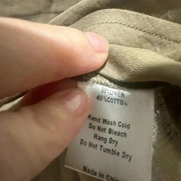 Mod Ref Faux Wrap Linen Blend Top Size Large NWOT - Picture 2 of 3